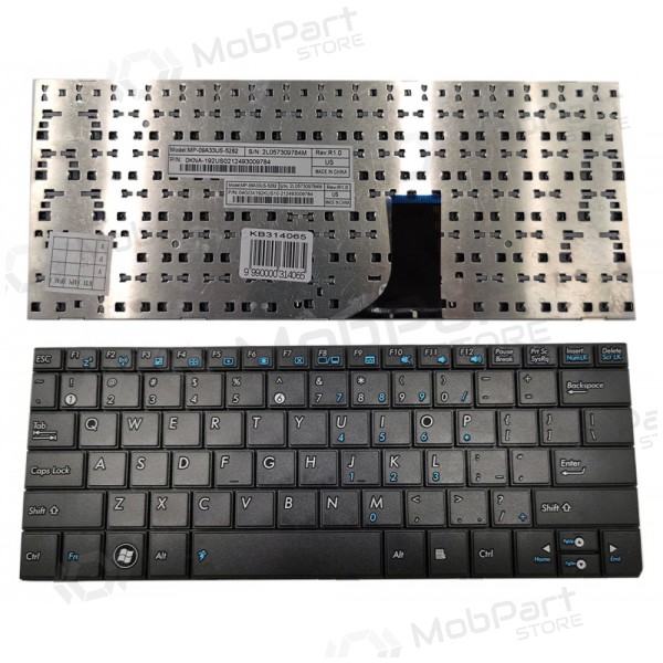 ASUS: EEE PC 1001, 1001PXD, 1005, 1005HA klaviatūra
