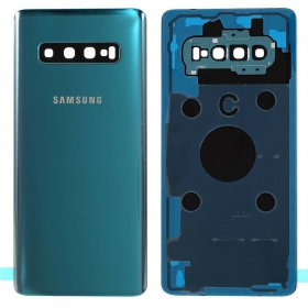 Samsung G975 Galaxy S10 Plus aizmugurējais baterijas vāciņš zaļš (Prism Green) (lietots grade A, oriģināls)