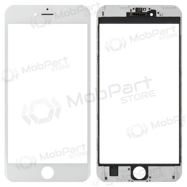 Apple iPhone 6 Plus Ekrāna stikliņš ar rāmīti (balts) (for screen refurbishing) - Premium