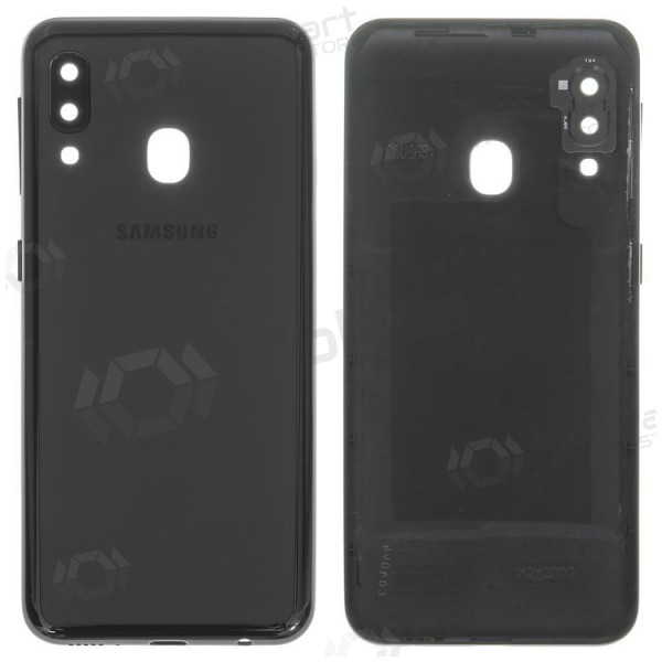 Samsung A202 Galaxy A20e 2019 aizmugurējais baterijas vāciņš (melns) (lietots grade C, oriģināls) Samsung A202 Galaxy A20e 2019 aizmugurējais baterijas vāciņš (melns) (lietots grade C, oriģināls)