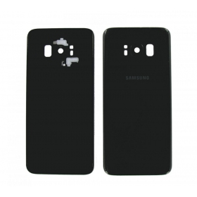 Samsung G955F Galaxy S8 Plus aizmugurējais baterijas vāciņš melns (Midnight black) (lietots grade C, oriģināls)
