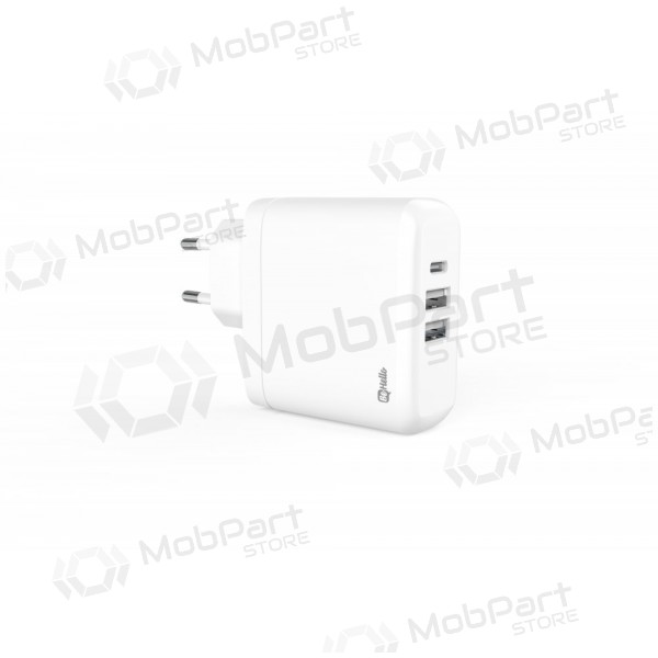 Lādētājs BeHello USB-C 45W PD + 2 USB (balts)