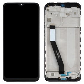 Xiaomi Redmi 9 ekrāns (melns) (ar rāmīti) (service pack) (oriģināls)