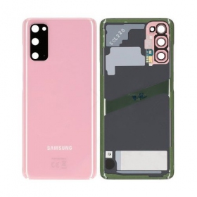 Samsung G981F / G980 Galaxy S20 aizmugurējais baterijas vāciņš rozā (Cloud Pink) (lietots grade B, oriģināls)
