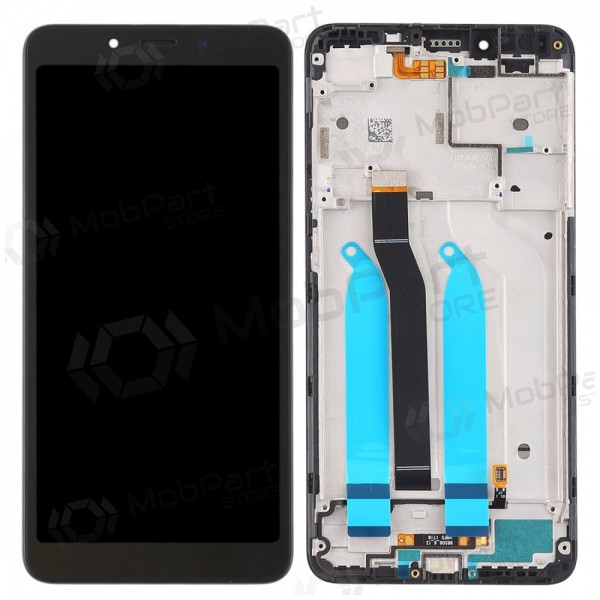 Xiaomi Redmi 6 / 6A ekrāns (melns) (ar rāmīti) (service pack) (oriģināls)
