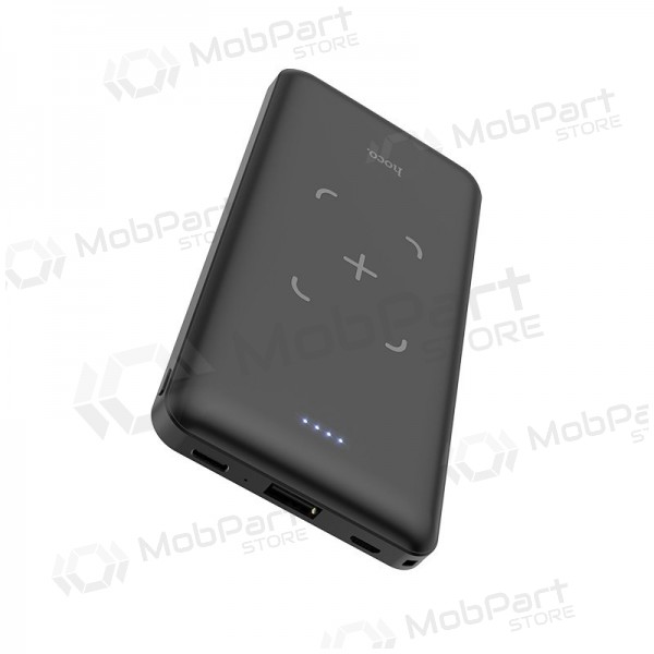 Ārējā baterija su bevieliu įkrovimu Hoco J50 MicroUSB Type-C Lightning USB 10000mAh melna Ārējā baterija su bevieliu įkrovimu Hoco J50 MicroUSB Type-C Lightning USB 10000mAh melna