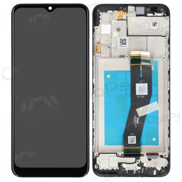 Samsung Galaxy A02s ekrāns (melns) (ar rāmīti) (Premium) Samsung Galaxy A02s ekrāns (melns) (ar rāmīti) (Premium)