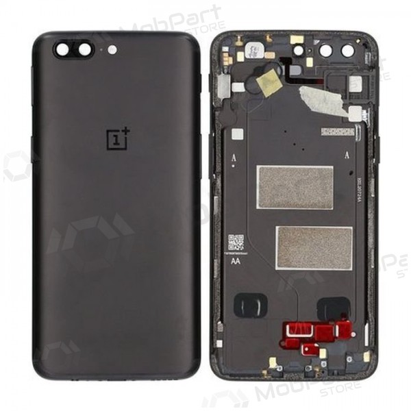 OnePlus 5 aizmugurējais baterijas vāciņš melns (Midnight Black) (lietots grade B, oriģināls)