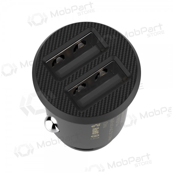 Lādētājs automobilinis Baseus Grain (3.1A) x 2 USB CCALL-ML01 (melns)