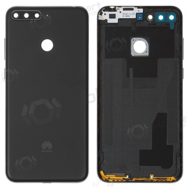 Huawei Y6 Prime 2018 aizmugurējais baterijas vāciņš (melns) (lietots grade B, oriģināls)