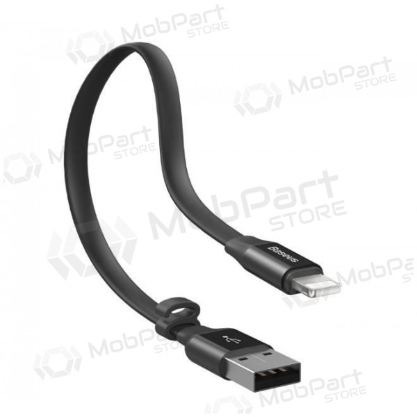 USB kabelis Baseus lightning 0.23m (2A) (melns)