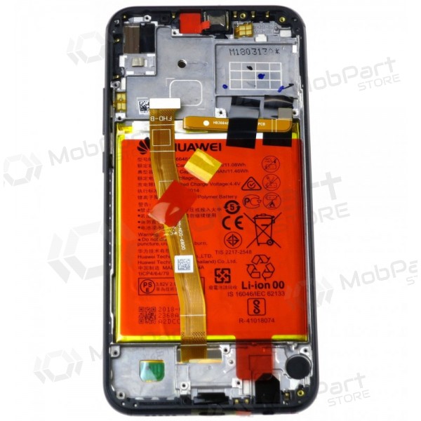 Huawei P20 Lite ekrāns (melns) (ar rāmīti un baterija) (service pack) (oriģināls)