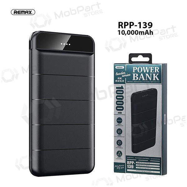 Ārējā baterija Power Bank Remax RPP-139 10000mAh (melna)