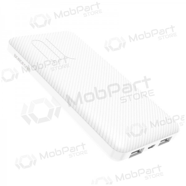 Ārējā baterija Power Bank Borofone BT28 Ultra Slim 10000mAh balta Ārējā baterija Power Bank Borofone BT28 Ultra Slim 10000mAh balta