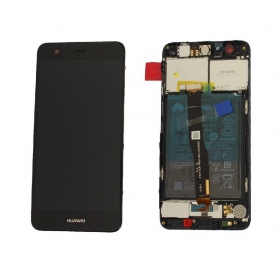 Huawei Nova ekrāns (melns) (ar rāmīti un baterija) (service pack) (oriģināls)