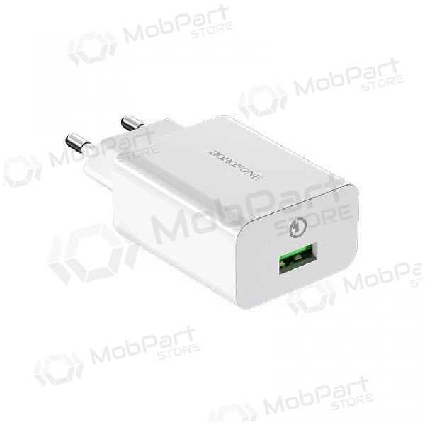 Lādētājs BOROFONE BA20A Sharp USB + Type-C kabelis (5V 2.1A) (balts)