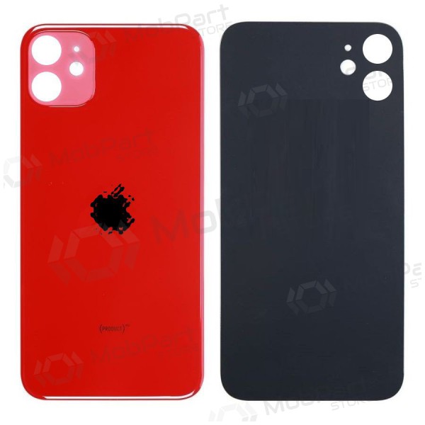 Apple iPhone 11 aizmugurējais baterijas vāciņš (sarkans) (bigger hole for camera)