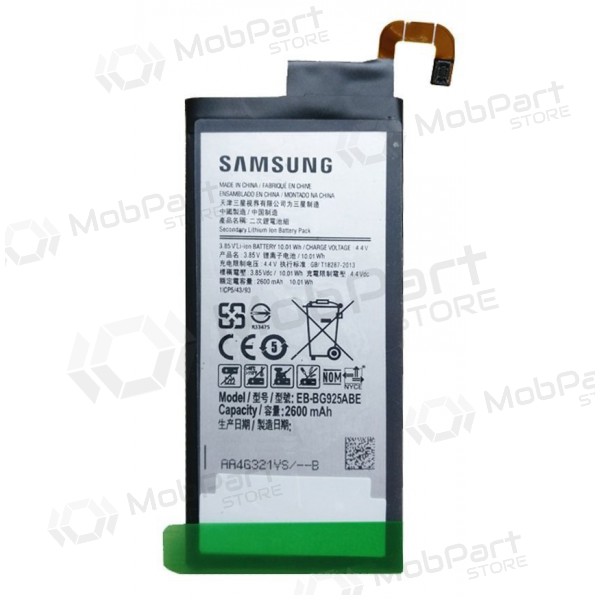 Samsung G925F Galaxy S6 Edge (EB-BG925BBE) baterija / akumulators (2600mAh) (service pack) (oriģināls) Samsung G925F Galaxy S6 Edge (EB-BG925BBE) baterija / akumulators (2600mAh) (service pack) (oriģināls)