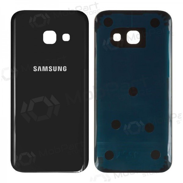 Samsung A320 Galaxy A3 2017 aizmugurējais baterijas vāciņš (melns) (lietots grade B, oriģināls)