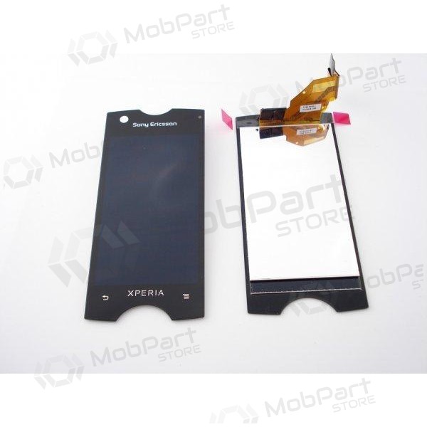 Sony Xperia Ray ST18 ekrāns (ar rāmīti) (melns) - Premium