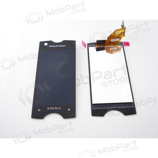 Sony Xperia Ray ST18 ekrāns (ar rāmīti) (melns) - Premium Sony Xperia Ray ST18 ekrāns (ar rāmīti) (melns) - Premium