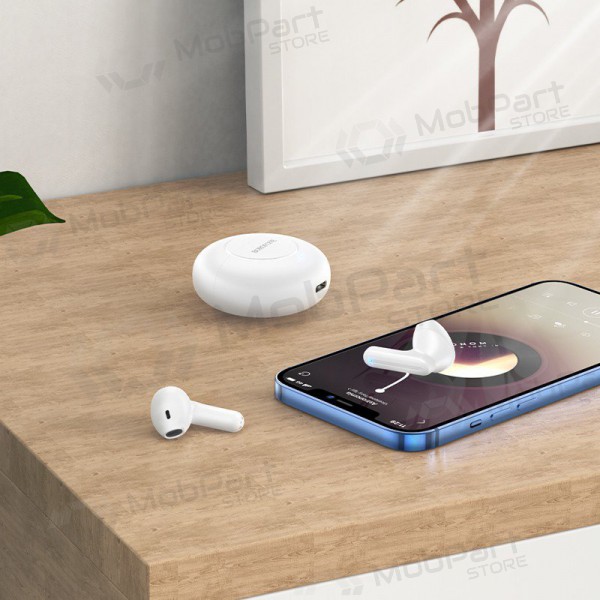 Bezvadu brīvroku aprīkojums Borofone BE54 Rejoice TWS (balta)