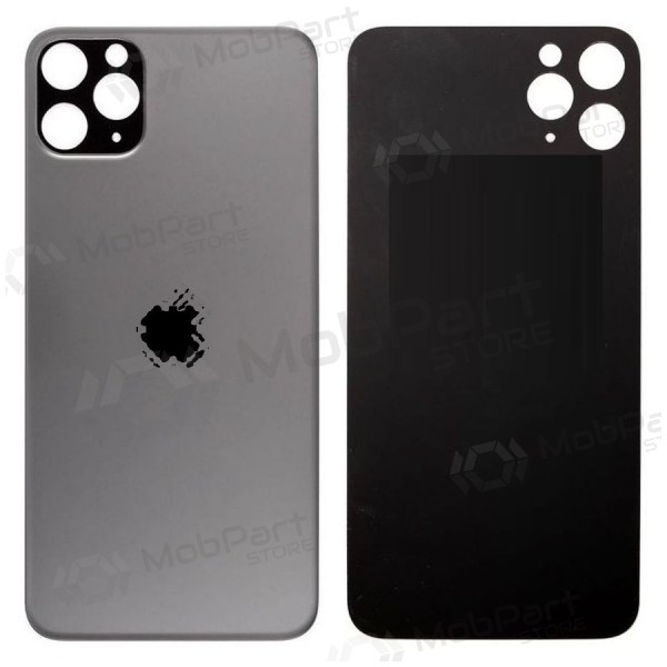 Apple iPhone 11 Pro Max aizmugurējais baterijas vāciņš pelēks (space grey) (bigger hole for camera)