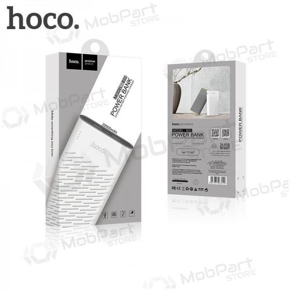 Ārējā baterija Power Bank Hoco B31 20000mAh (balta)