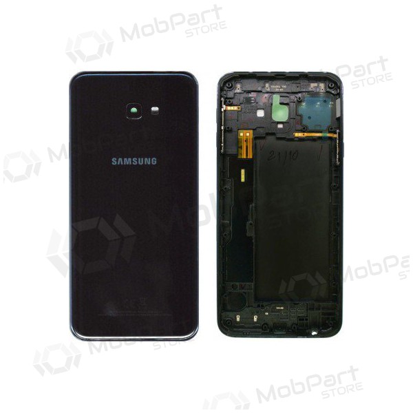 Samsung J415 Galaxy J4+ 2018 aizmugurējais baterijas vāciņš (melns) (lietots grade B, oriģināls)
