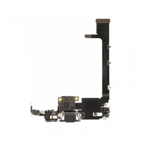 Apple iPhone 11 Pro Max uzlādes ligzda un mikrofona šleife (melna)