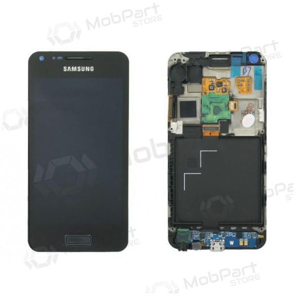 Samsung i9070 Galaxy S Advance ekrāns (melns) (ar rāmīti) (service pack) (oriģināls)
