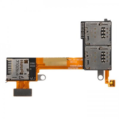 Sony Xperia M2 Dual D2302 / D2303 / D2305 / D2306 SIM un microSD kartis lizdo šleife