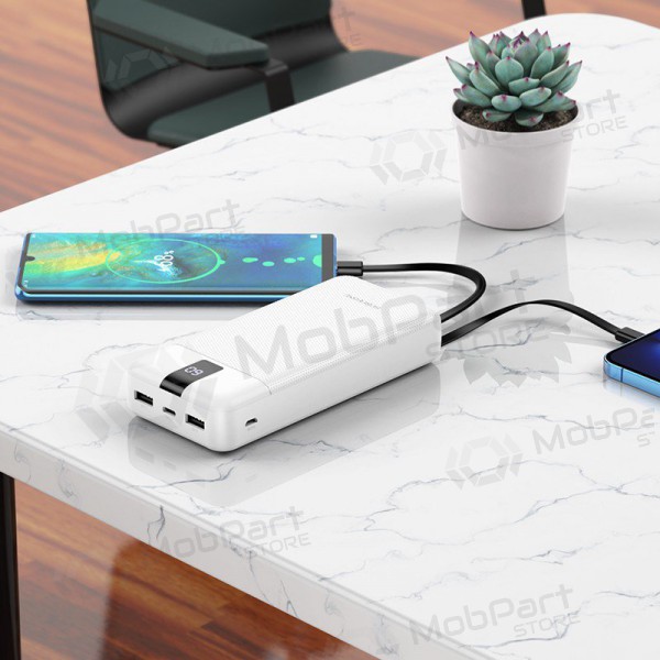 Ārējā baterija Power Bank Borofone BJ20A 5 Output 3 Input 20000mAh balta Ārējā baterija Power Bank Borofone BJ20A 5 Output 3 Input 20000mAh balta