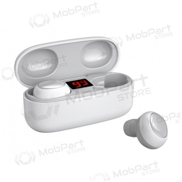 Bezvadu brīvroku aprīkojums WK Design TWS Earbuds V5 (balta)