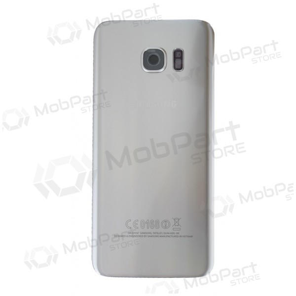 Samsung G935F Galaxy S7 Edge aizmugurējais baterijas vāciņš (sudraba) (lietots grade B, oriģināls)