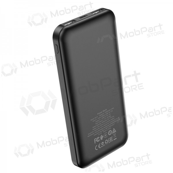 Ārējā baterija Power Bank Borofone BJ14 Type-C microUSB 2*USB (2A) 10000mAh melna Ārējā baterija Power Bank Borofone BJ14 Type-C microUSB 2*USB (2A) 10000mAh melna