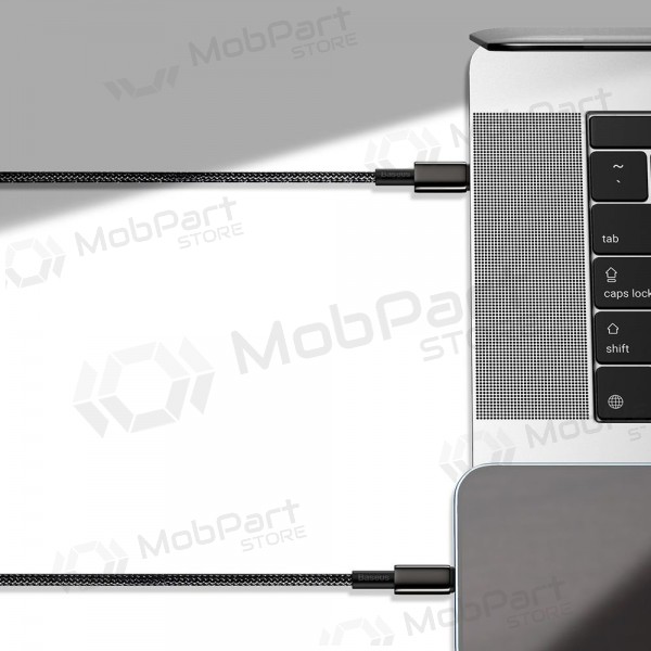 USB kabelis Baseus Tungsten Gold Fast Data Type-C - Type-C 100W 1.0m (melns) CATWJ-01 USB kabelis Baseus Tungsten Gold Fast Data Type-C - Type-C 100W 1.0m (melns) CATWJ-01
