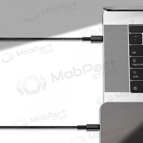 USB kabelis Baseus Tungsten Gold Fast Data Type-C - Type-C 100W 1.0m (melns) CATWJ-01