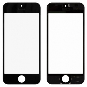 Apple iPhone 5 Ekrāna stikliņš ar rāmīti un OCA (melns) (for screen refurbishing) - Premium
