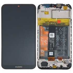 Huawei Y5 2019 ekrāns (melns) (ar rāmīti un baterija) (service pack) (oriģināls)