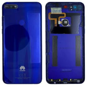 Huawei Y7 2018 aizmugurējais baterijas vāciņš (zils) (lietots grade B, oriģināls)