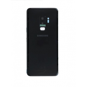 Samsung G965F Galaxy S9 Plus aizmugurējais baterijas vāciņš melns (Midnight Black) (lietots grade B, oriģināls)