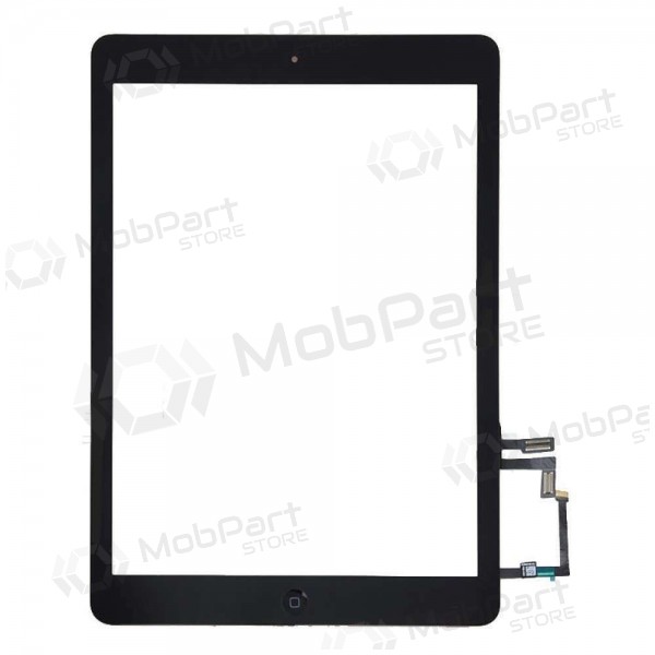 Apple iPad Air skārienjūtīgais ekrāns / panelis ar HOME taustiņu un turētājiem (melns)