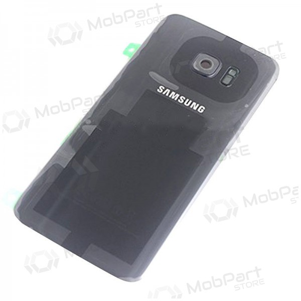 Samsung G935F Galaxy S7 Edge aizmugurējais baterijas vāciņš (melns) (lietots grade B, oriģināls)