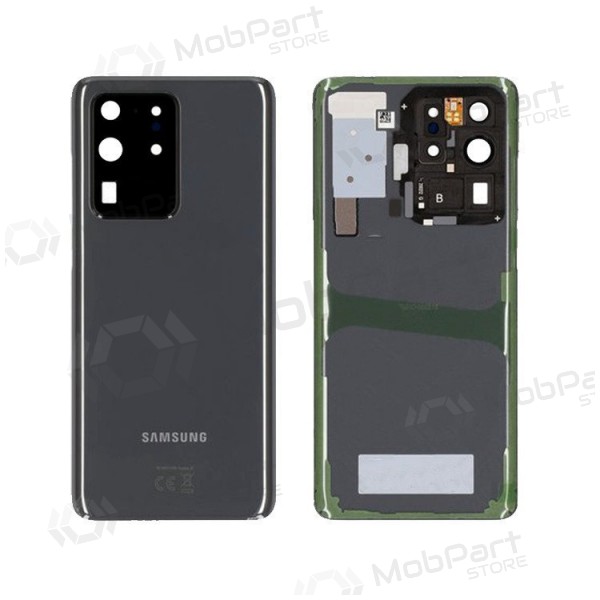 Samsung G988 Galaxy S20 Ultra aizmugurējais baterijas vāciņš pelēks (Cosmic Grey) (lietots grade A, oriģināls)