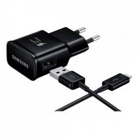 Lādētājs oriģināls Samsung EP-TA200NBE 15W + Type-C kabelis melns