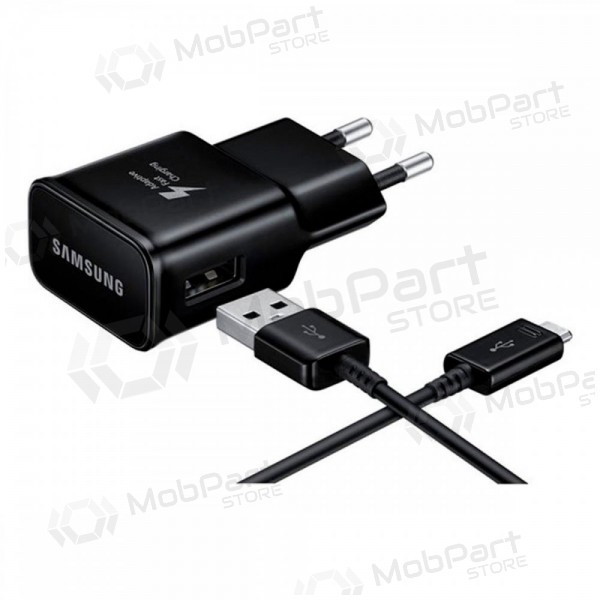 Lādētājs oriģināls Samsung EP-TA200NBE 15W + Type-C kabelis melns