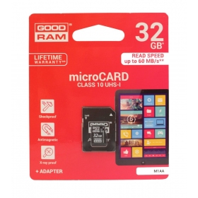 Atmiņas karte GOODRAM MicroSD 32GB (class 10) + SD adapter