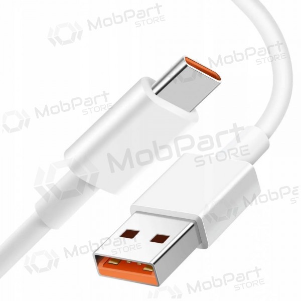 USB kabelis Xiaomi USB-A to USB-C 6A 1.0m balts