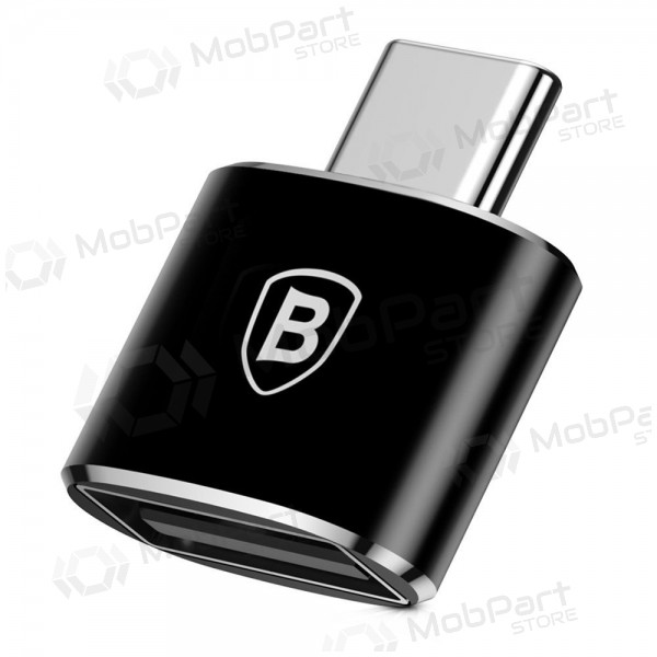 Adapteris Baseus USB-A to Type-C OTG melns CATOTG-01